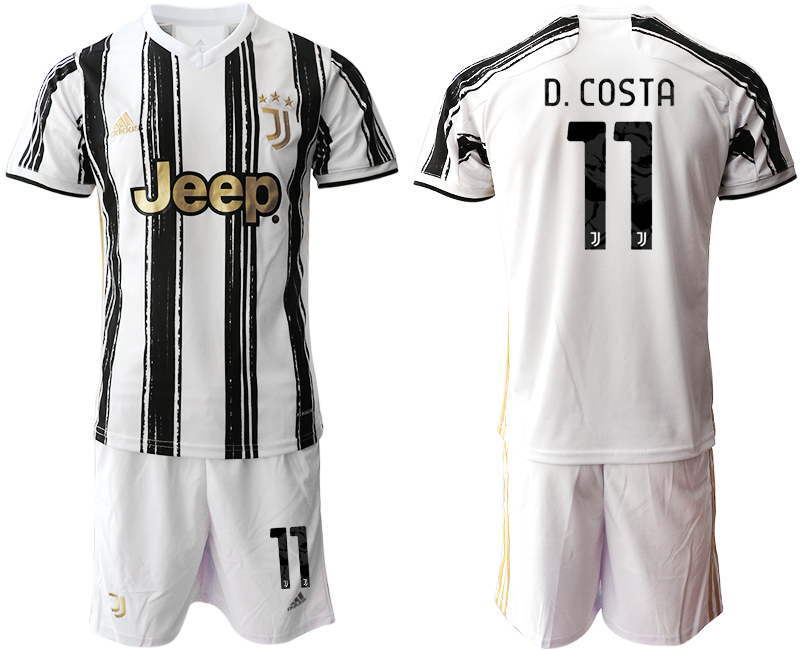Men 2020-2021 club Juventus home #11 white black Soccer Jerseys